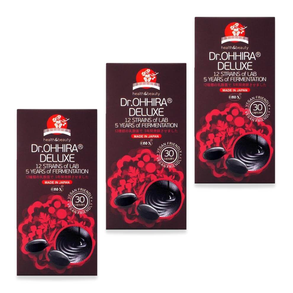 Dr.OHHIRA® DELUXE 5-AASTANE RETSEPT 12 SORDI ELUSBAKTERITEGA, 3 x 30 kapslit