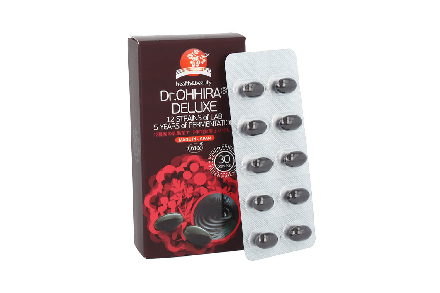 Dr.OHHIRA® DELUXE 5-AASTANE RETSEPT 12 SORDI ELUSBAKTERITEGA, 3 x 30 kapslit